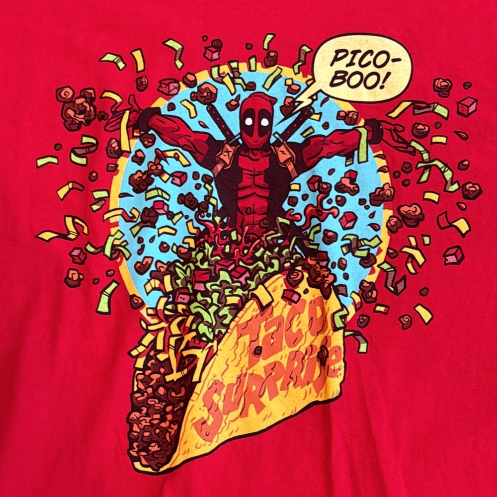MARVEL LOOTWEAR ORIGINAL GRAPHIC TEE SHIRT COTTEN RED SHORT SLEEVE PICO BOO XL